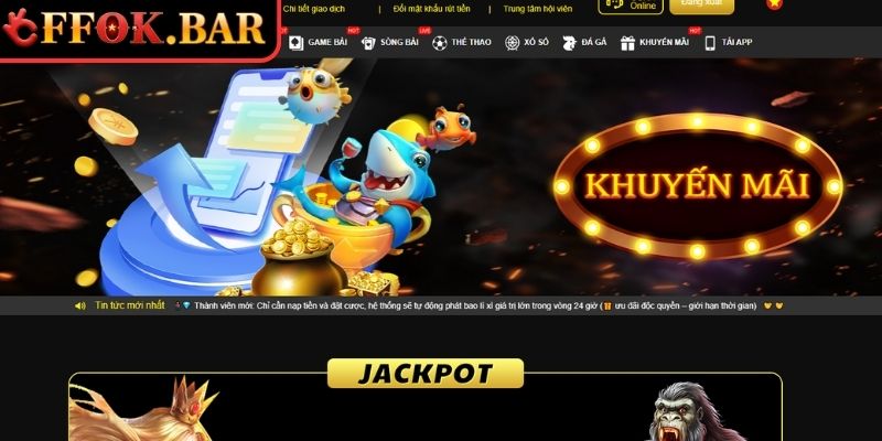 Sự kiện cho sảnh slot và bắn cá